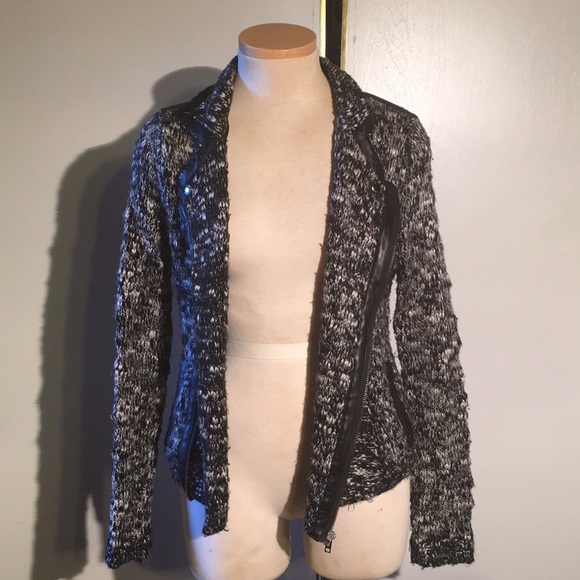 Guess Knit and Faux Leather Jacket - Picture 2 of 15